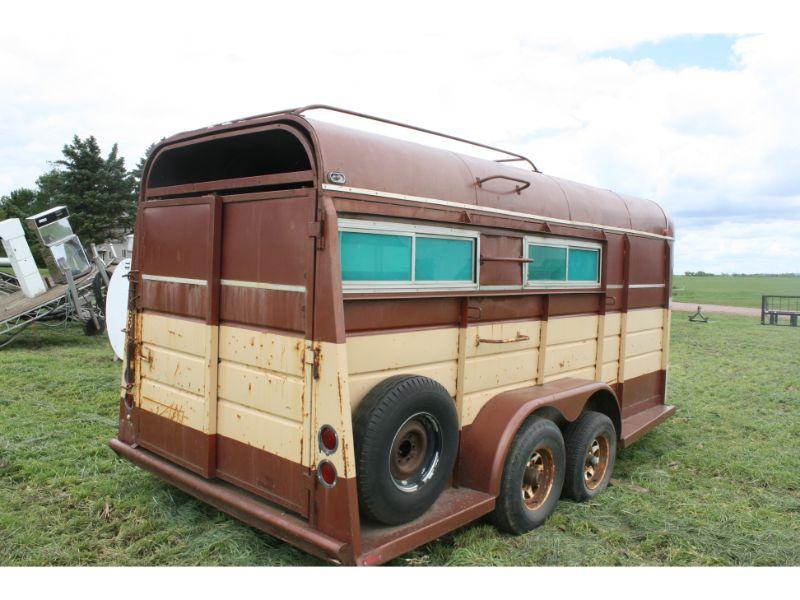 1981 Kiefer Built Steel 6’x18’ Bumper Pull Horse Trailer