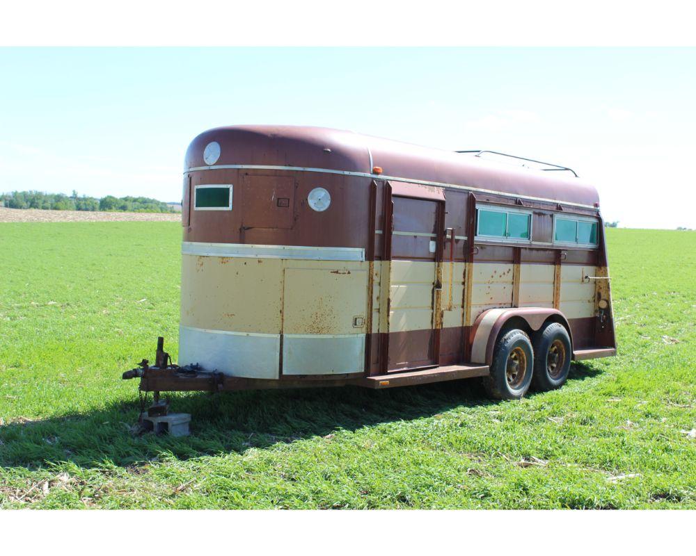 1981 Kiefer Built Steel 6’x18’ Bumper Pull Horse Trailer