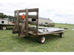 9’x20’ Wdn. Hay Rack w/Backs & Kory 6072 Running Gear