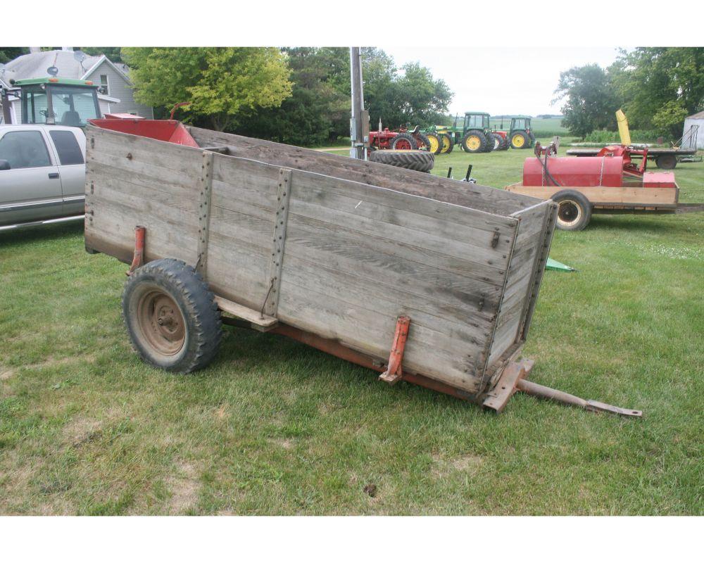 2 Wheel Barge Box w/ End Gate Seeder