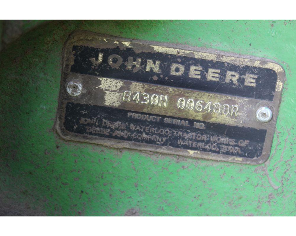 JD #8430 4x4 Tractor Series Motor, 3 Pt. & PTO