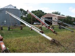 Feterl 8”x56’ Auger w/Side PTO & Mechanical Lift (white);