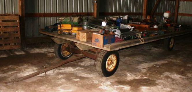 flatbed w/ JD gear (good cond);