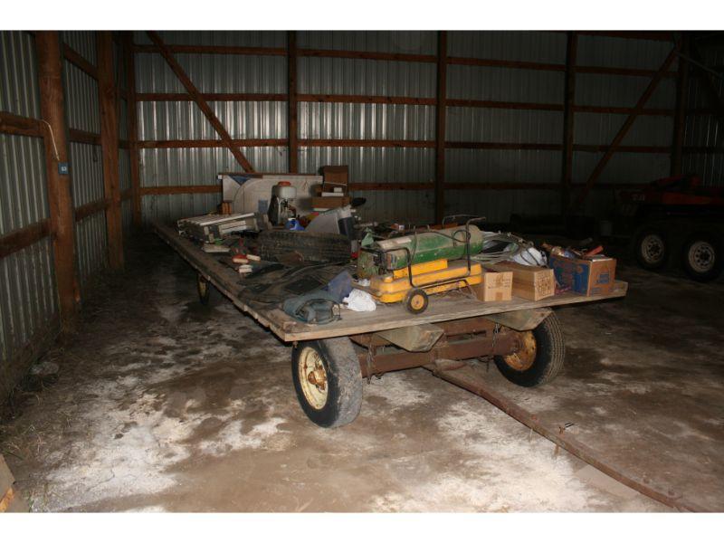 flatbed w/ JD gear (good cond);