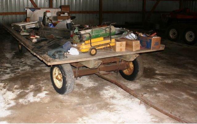 flatbed w/ JD gear (good cond);