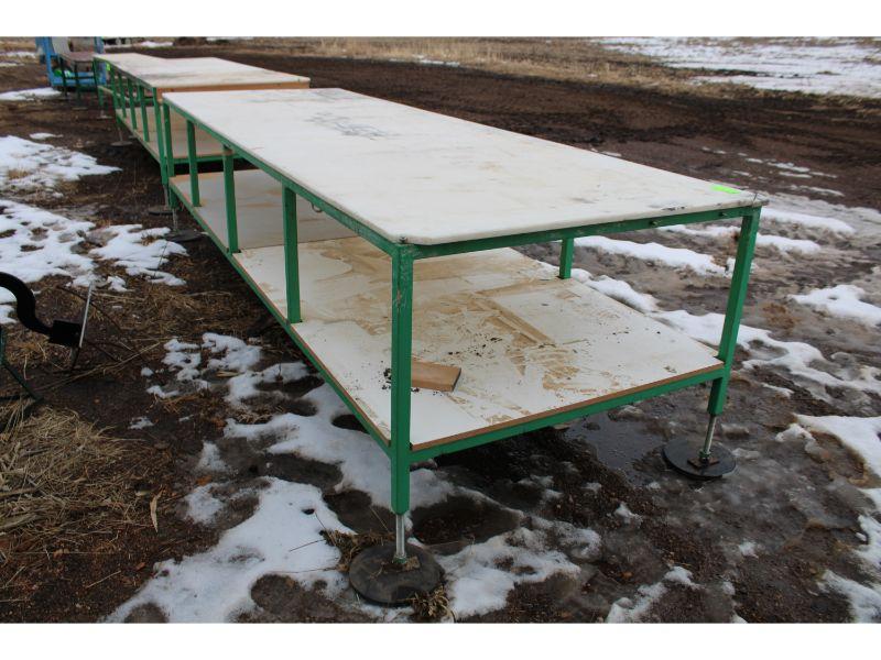 4  Ft. x12  Ft.  Steel Frame Shop Table