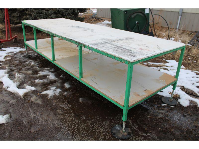 4  Ft. x12  Ft.  Steel Frame Shop Table