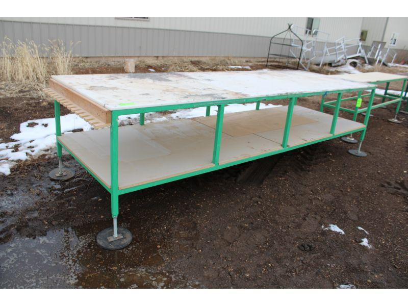 4  Ft. x12  Ft.  Steel Frame Shop Table