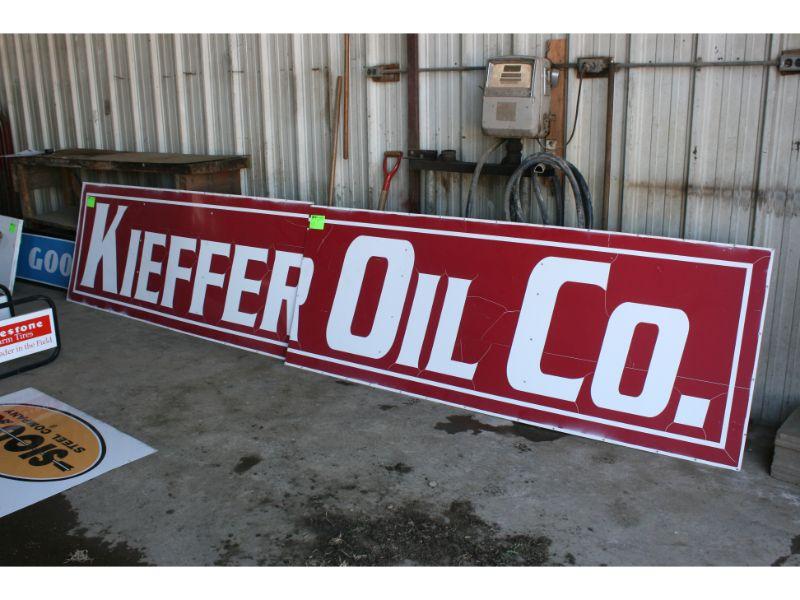 Kieffer Oil Red Sign (on bldg) - 3'x16'