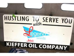 Kieffer Oil Legend Seeds Sign