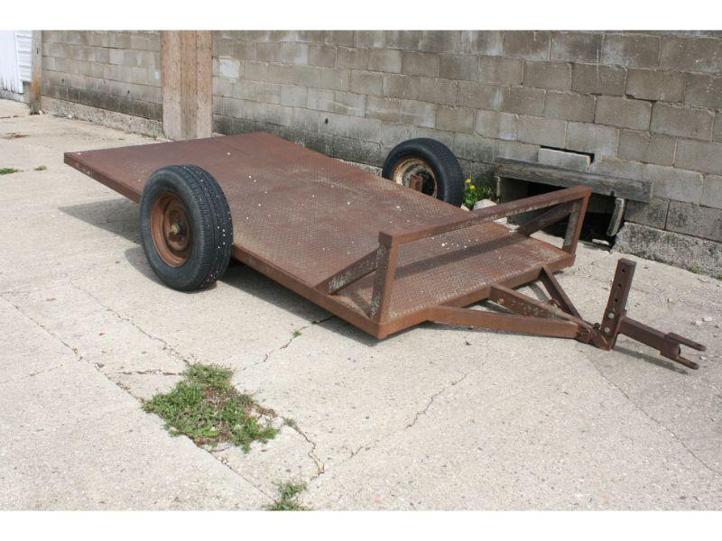 HM 6’x8’ BP Skid Steer Sgl. Axle Trailer w/ Tilt & Steel Deck Floor