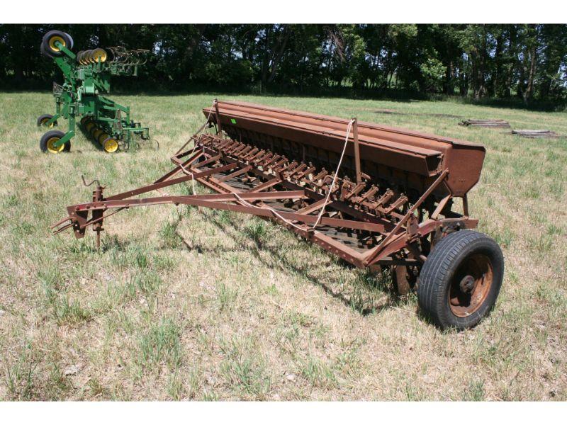 12’ Grain Drill on Low Rubber w/ Grass Seed