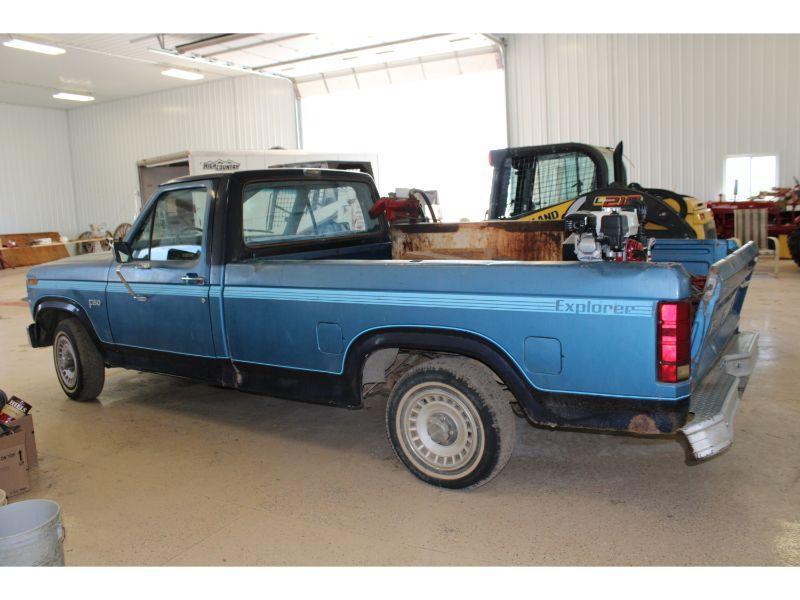 1984 Ford Explorer F-150 Pickup, Gas, 5.0L V-8 Engine, Blue, 77,705 Miles, VIN 1FTCF15F3EPB00736