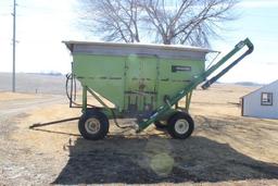 Parker 300 Bu. Gravity Wagon, Split Box, w/ J&M Brush Auger for Seed