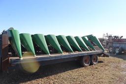 JD #854 8 Row Corn Head w/ Low Tin w/Oil Chains & GVL Poly Snouts