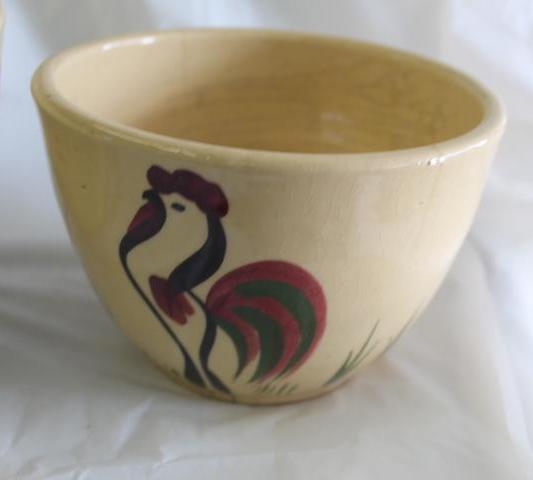 Watt 9 In., 7 In., 6 In., Rooster Print Bowls