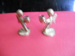 2 Vintage Mini candle incense figurines