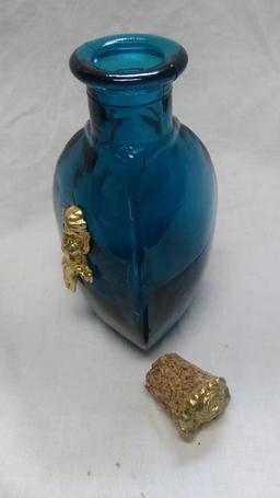 Vintage blue glass Perfume Bottle