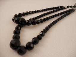 Vintage Glass Black Laguna Necklace