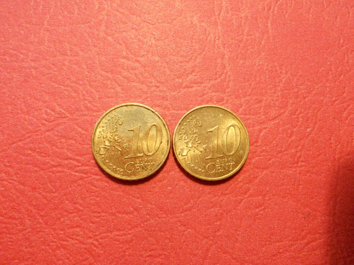 Lot of 2, Germany 10 Cent, 2002 F and D