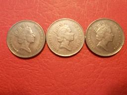 Lot of 3, Ten Pence, 1992-1996