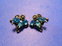 Vintage Coro Rhinestone Earring Set