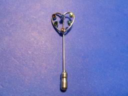 Anson Sterling Rhinestone Stick Pin