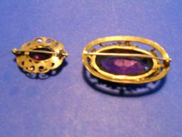 Lot of 2 Vintage Brooches