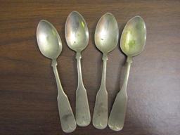 Vintage Lot of 4 Spoons marked CCS&Co. Silver Metal