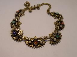 Vintage Chunky Rhinestone Necklace