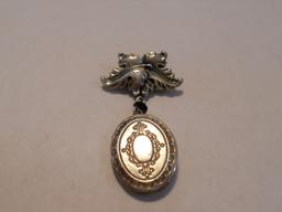 Vintage Sterling Brooch with Locket