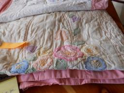 Vintage Handmade Baby Quilt and Pillow Sham