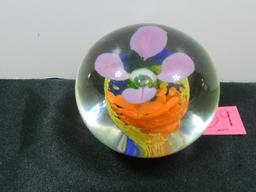 Oglebay Paperweight, Violet Flower