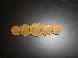 5 Coin Brooch