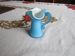 Vintage Hand Made Blue and White Vase