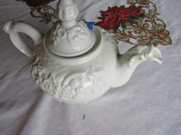 Vintage Tea Pot Cream Colored