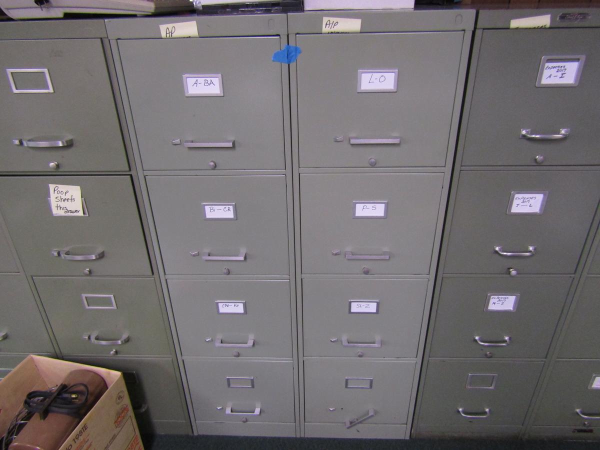 Lot of 2 Filing Cabinets, 4 Drawer