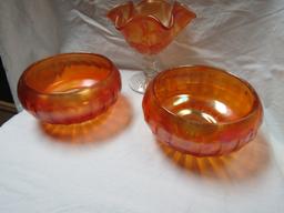 Lot of 3 Vintage Glassware