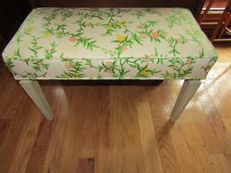 Vintage Padded Vanity Bench