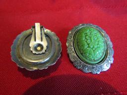 Vintage Pair of Carvced Earrings