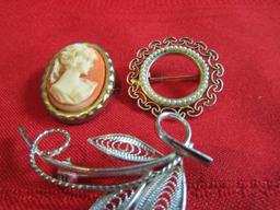 Vintage Lot of 3 Brooches