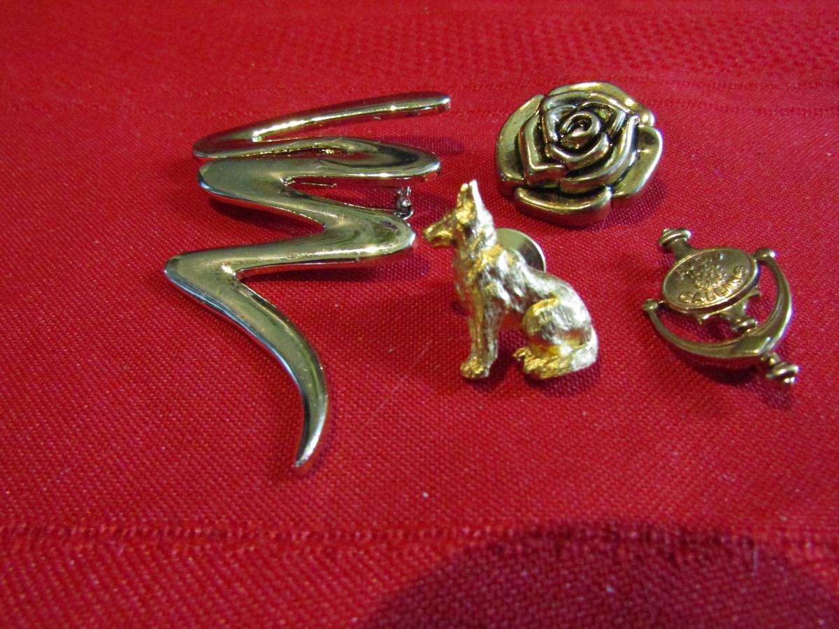 Vintage Lot of 4 Pins, Brooches, Button