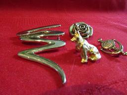 Vintage Lot of 4 Pins, Brooches, Button