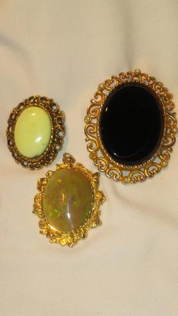 Stone Cameos Set of 3