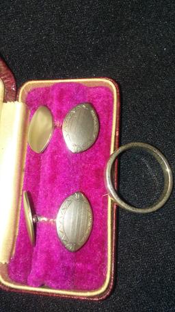 3 piece Vintage Ring and Cuff Links