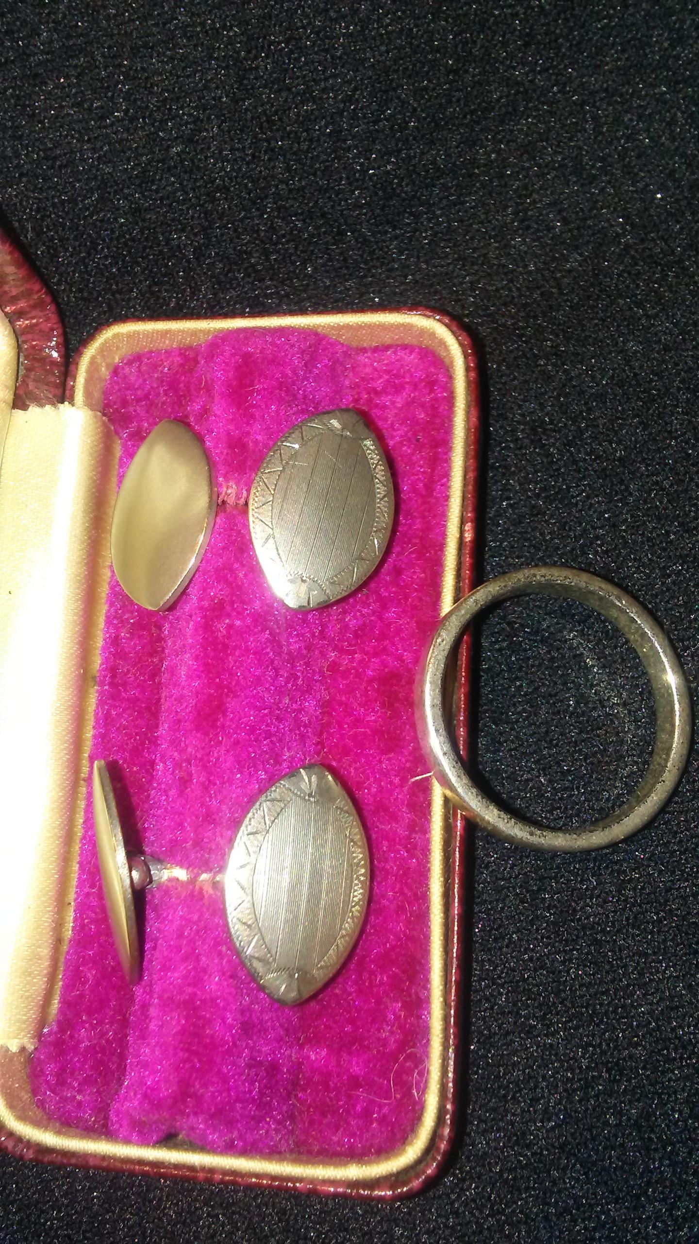 3 piece Vintage Ring and Cuff Links