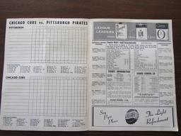 1958 Official Cubs vs Pirates Program, in Excellent Condition