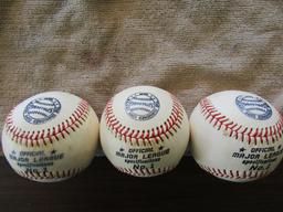 Lot of 3 Spalding Major League No. 1 Baseballs