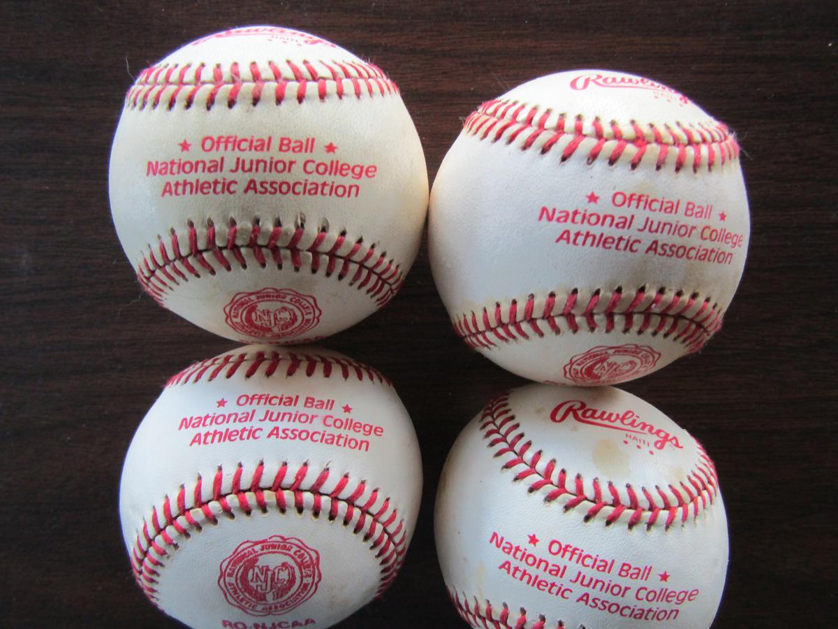 Lot of 4 Rawlings Official Ball, National Junior College Athletic Association