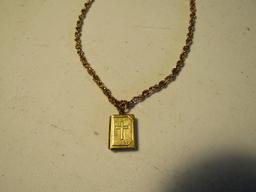 Vintage Necklace with Bible Pendent